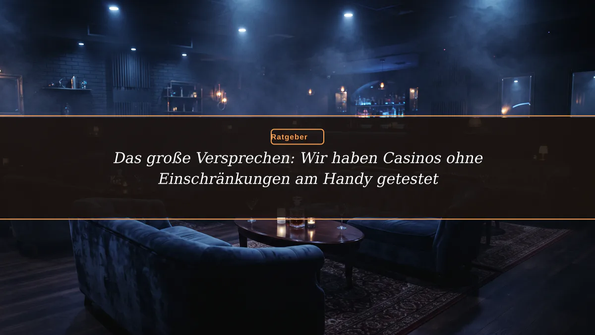 Das große Versprechen: Wir haben Casinos ohne Einschränkungen am Handy getestet
