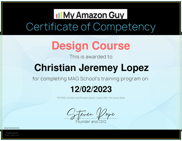 MAG-Amazon-Design-Course-Certificate