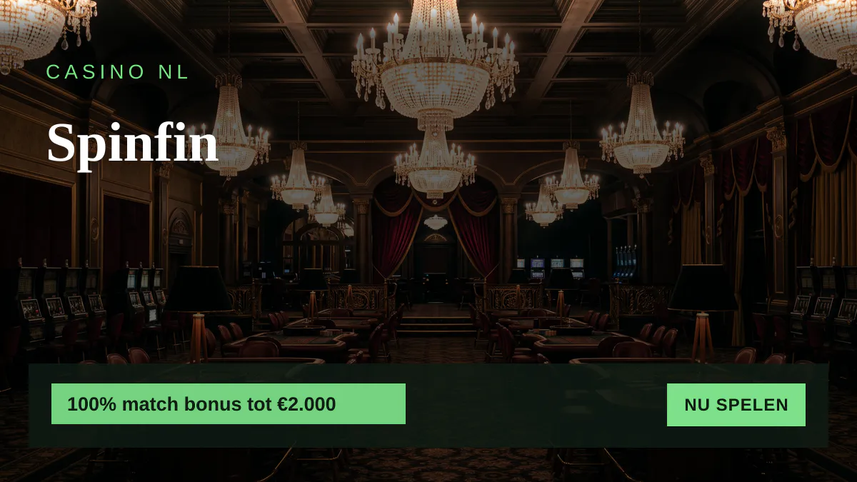 Spinfin casino — welkomstbonus 100% match bonus tot €2.000 + 150 FS, betalingen: Visa, Mastercard, Skrill, Neteller, Paysafecard