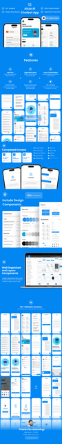 Alxza - AI Chatbot Mobile App Kit For Adobe Xd