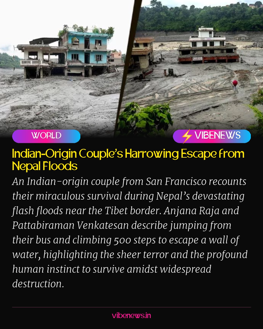 Indian-Origin Couple’s Harrowing Escape from Nepal Floods