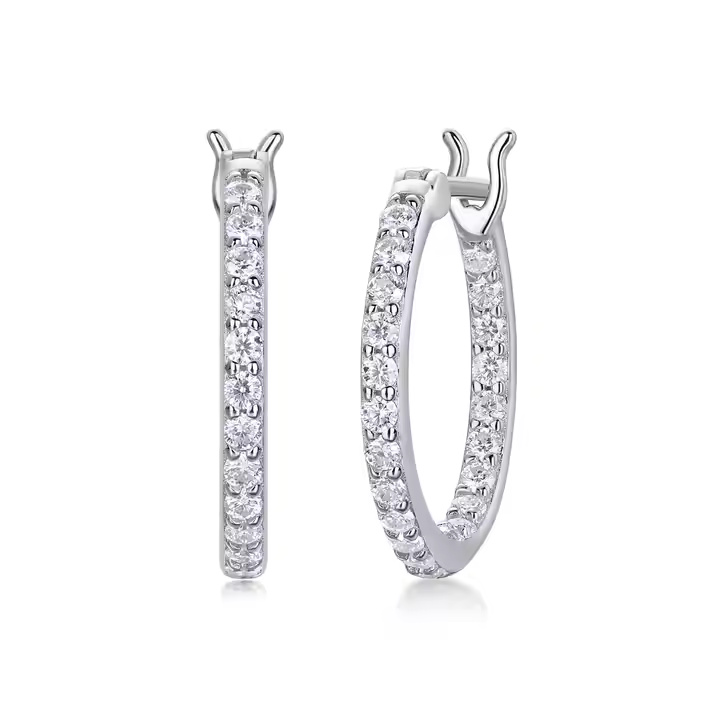 Single Row Pavé Hoops