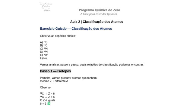 Exercícios guiados com listas de questões comentadas e resoluções passo a passo da Professora Carla
