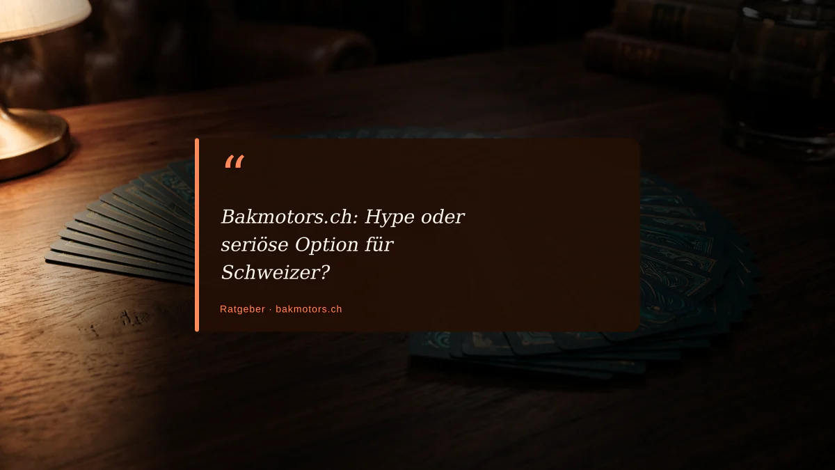 Bakmotors.ch: Hype oder seriöse Option für Schweizer?