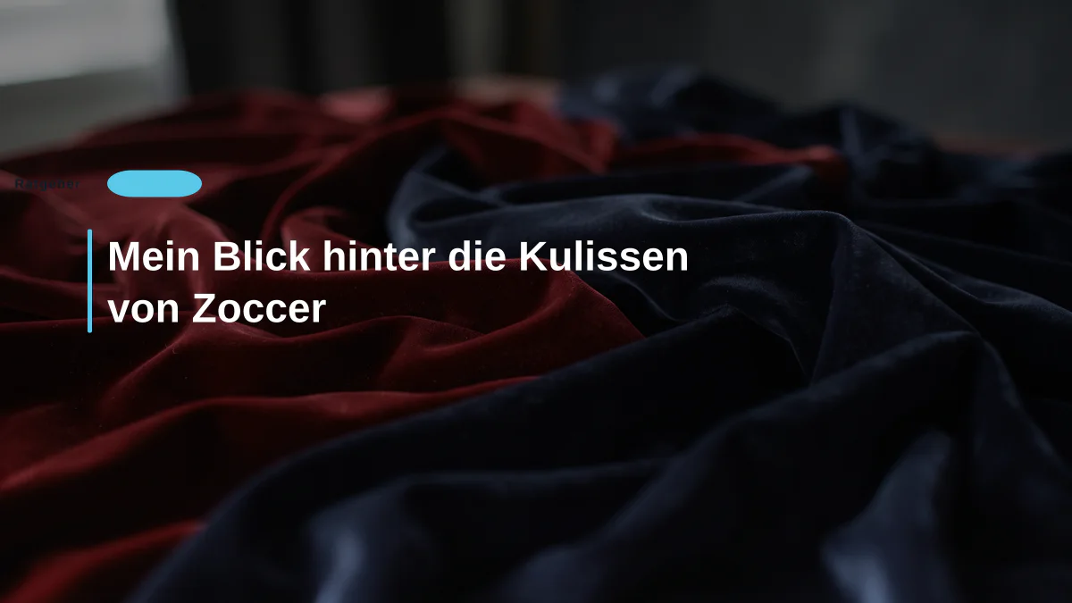 Mein Blick hinter die Kulissen von Zoccer