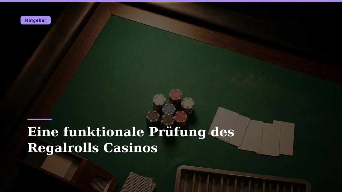 Eine funktionale Prüfung des Regalrolls Casinos