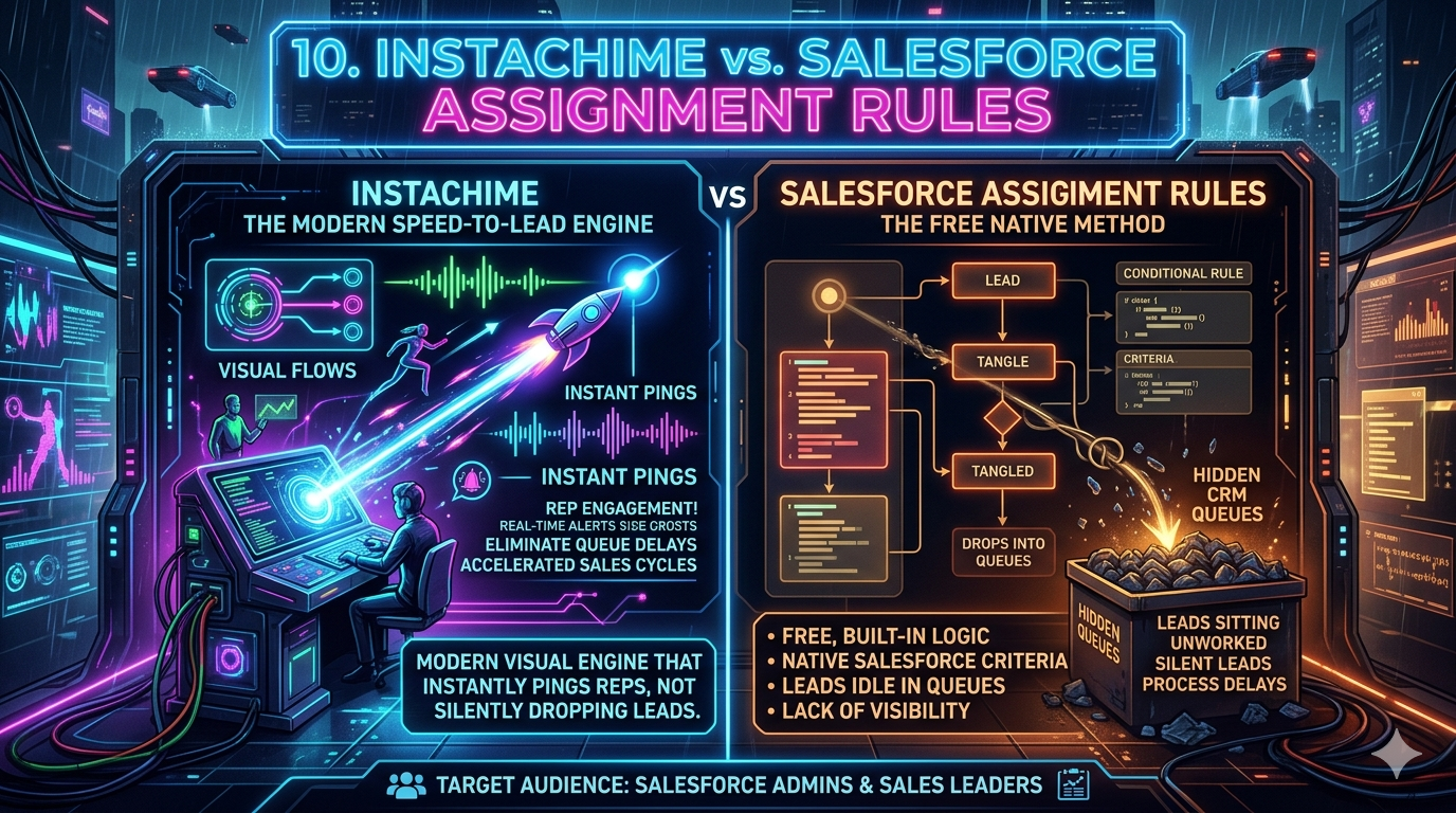 InstaChime vs. Salesforce Assignment Rules: Choosing Your Lead Routing Engine cover image