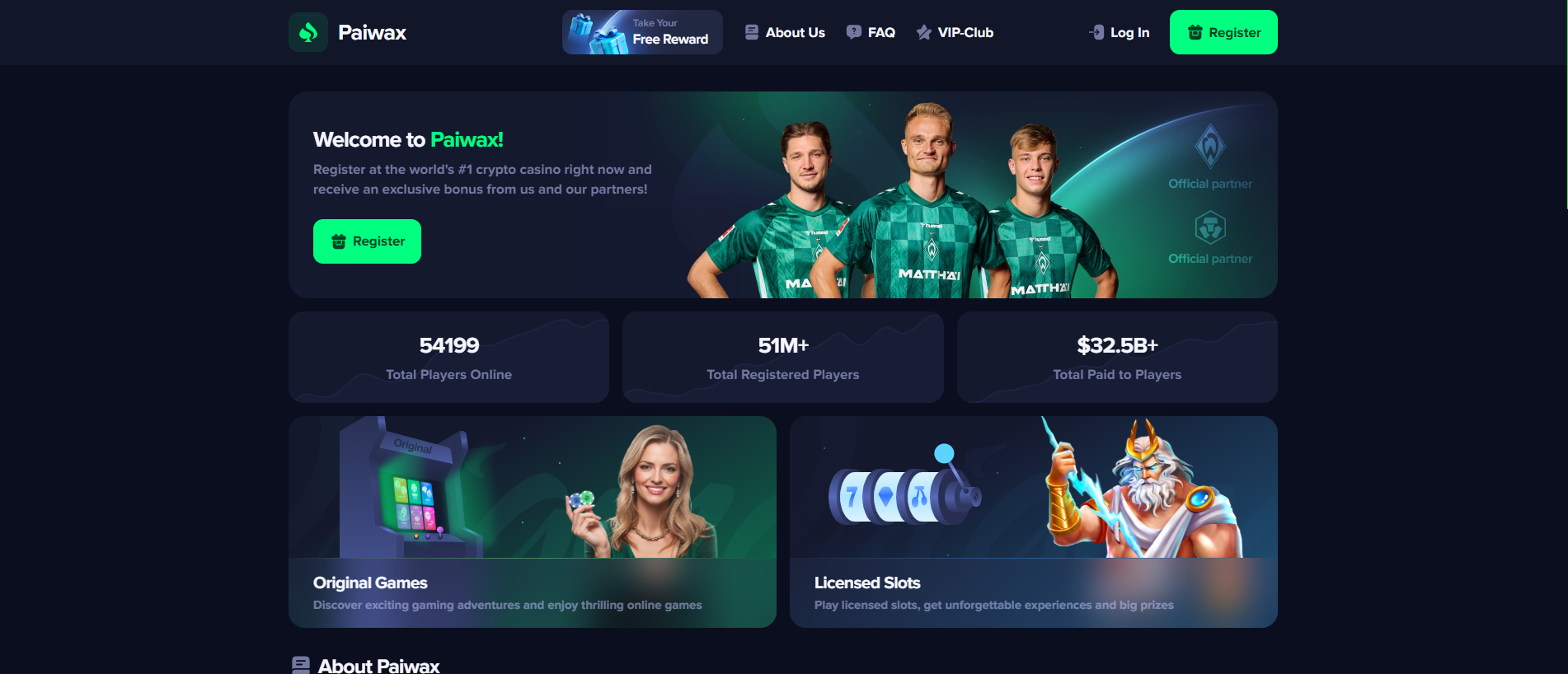 Screenshot of paiwax.com