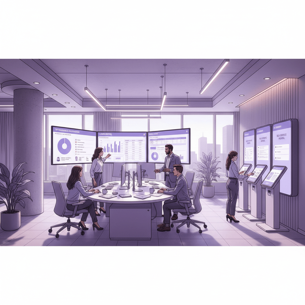 Hotel payroll team using a unified cloud system with labor reports and tip tracking