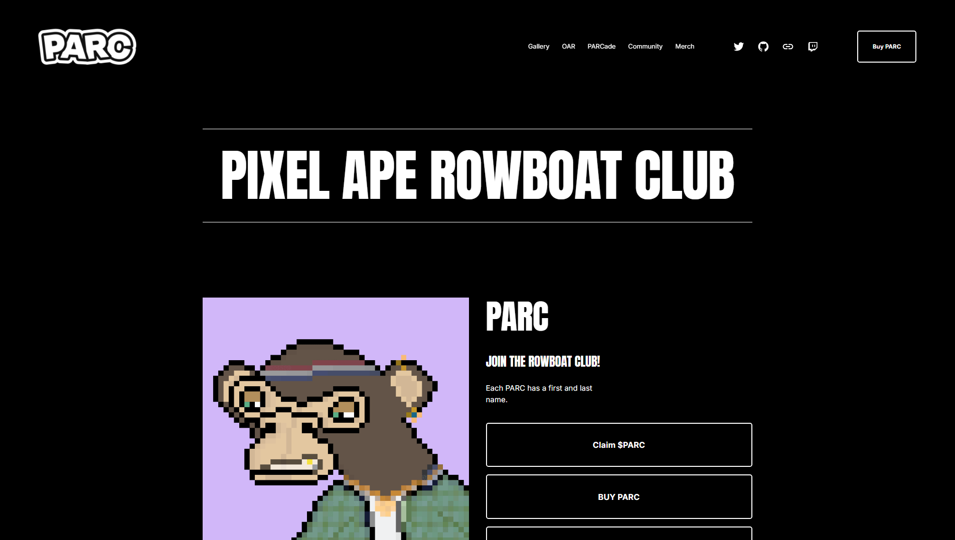 Forensic screenshot of parcxrpl.xyz showing the phishing page layout