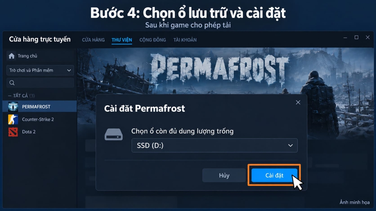 Tìm ổ lưu trữ game