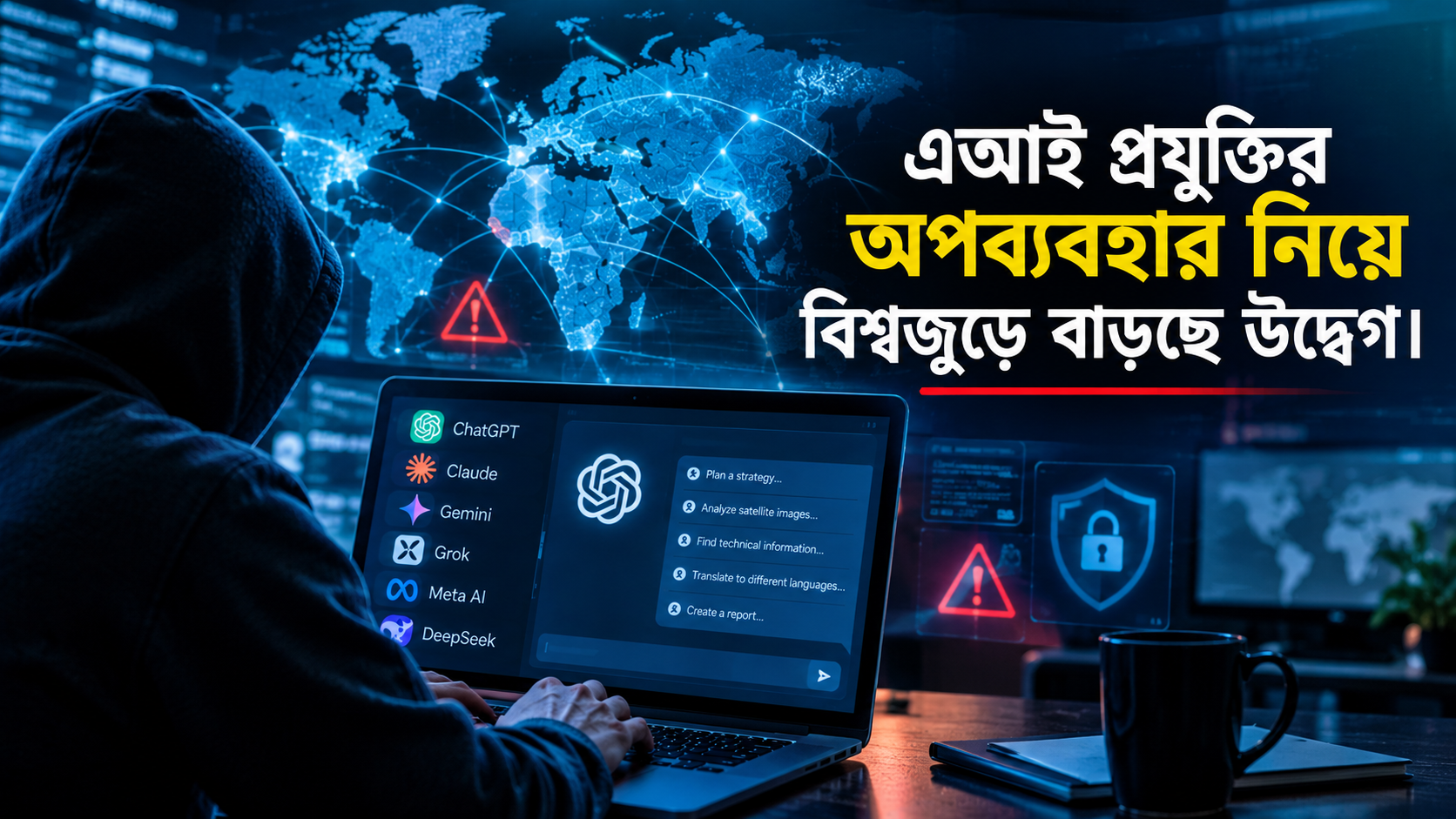 এআই দিয়ে বিশ্বজুড়ে হামলার ছক সশস্ত্র গোষ্ঠীদের ।