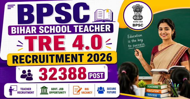 BPSC TRE 4.0 Recruitment 2026 Poster
