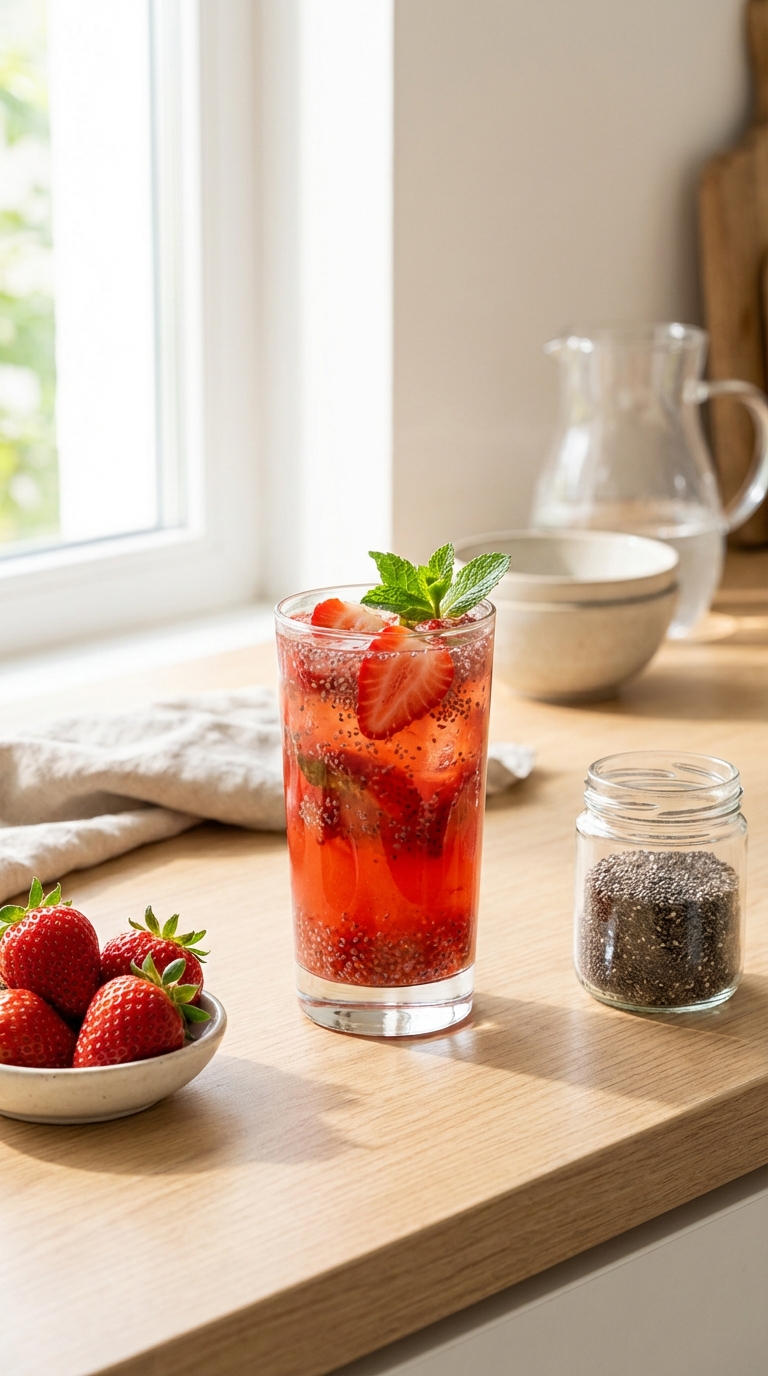 Strawberry Chia Seed Refresher — Plant-Based Omega Power
