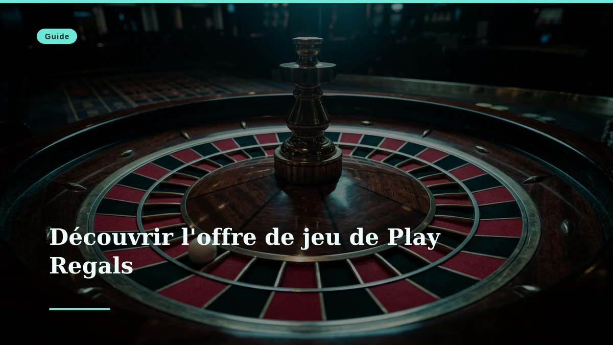 Découvrir l'offre de jeu de Play Regals