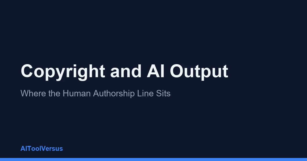 Copyright and AI Output