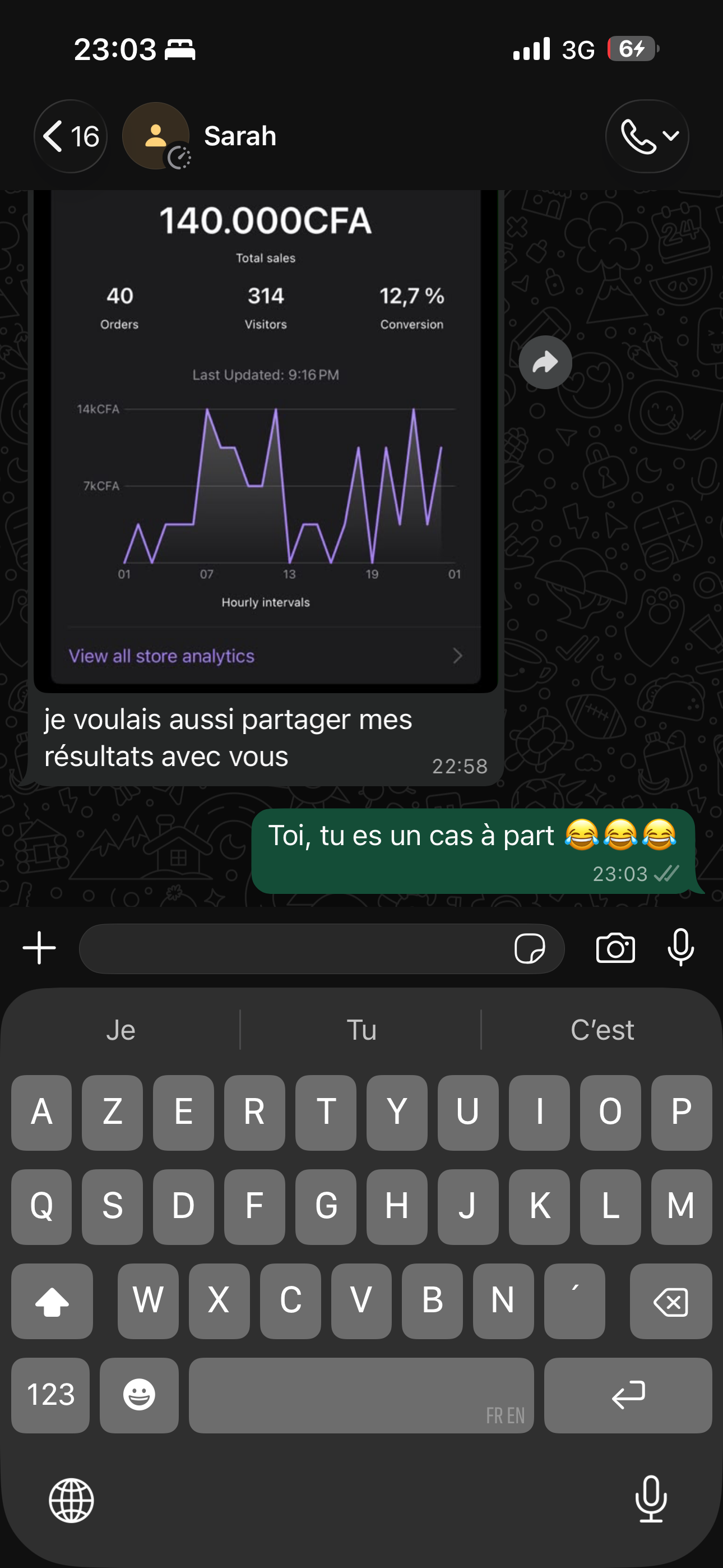 Témoignage client WhatsApp
