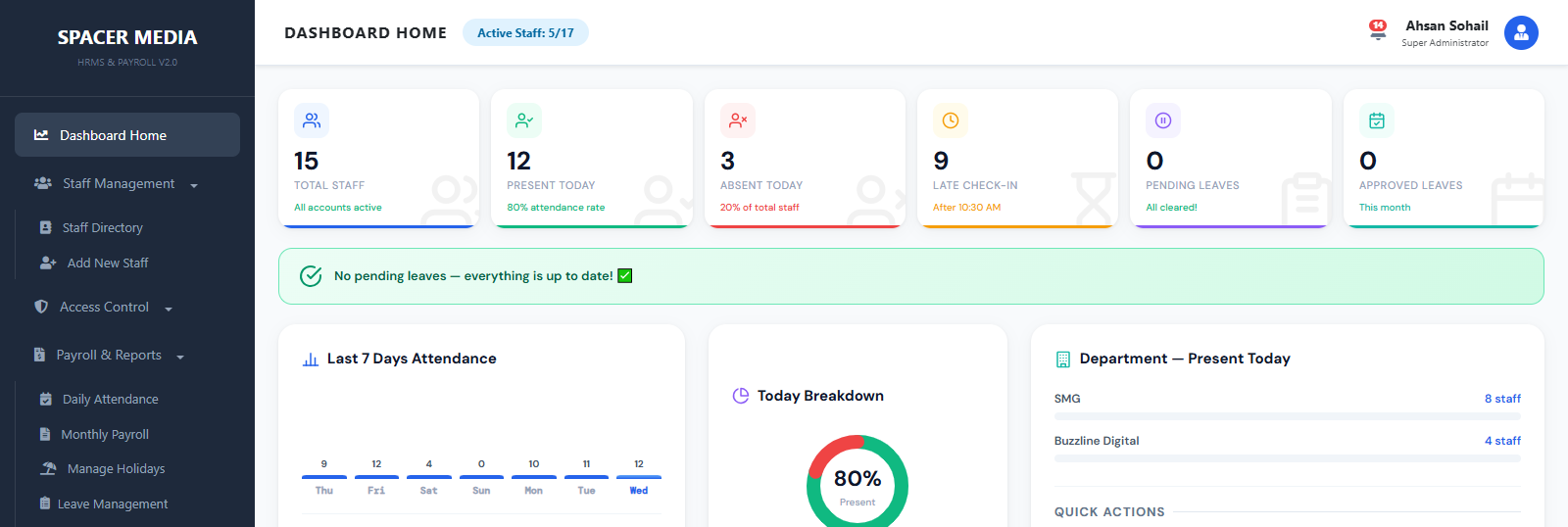 HR & Attendance Portal