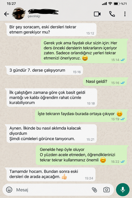 Nexo İngilizce öğrenci yorumu