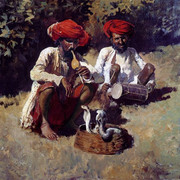 Edwin-Lord-Weeks-The-Snake-Charmers-In-Bombay