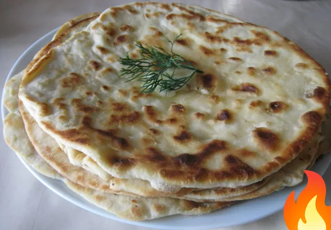 Постер Лепешки, жаренные без дрожжей (казахская кухня)