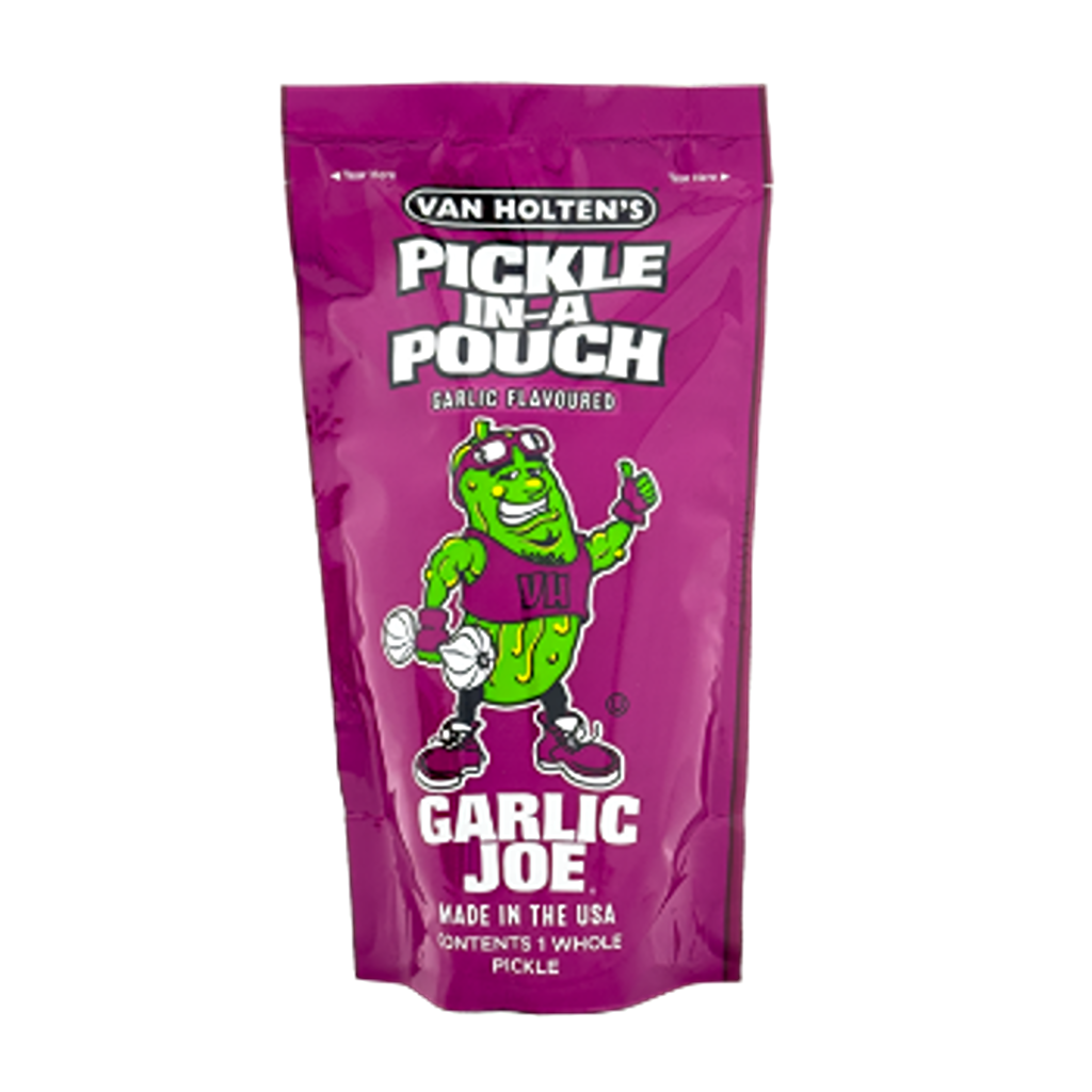 Garlic Joe Jumbo Pickles in a Pouch Van Holten's