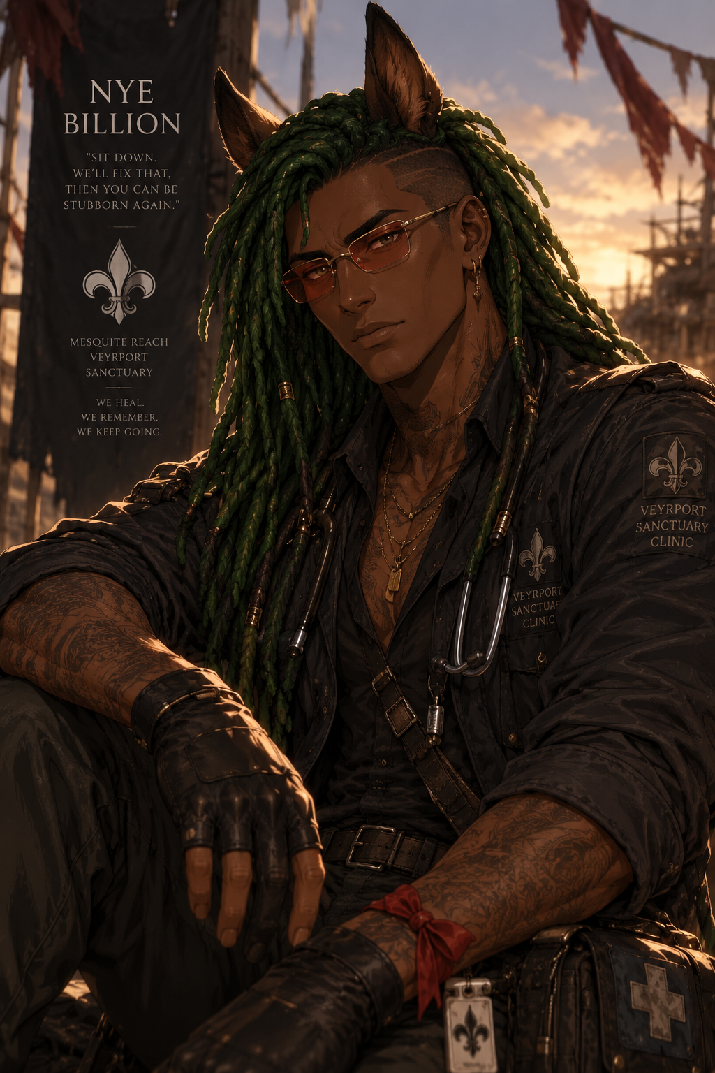 Nye Billion, horse demi-human medic and Red Ribbon Twenty survivor