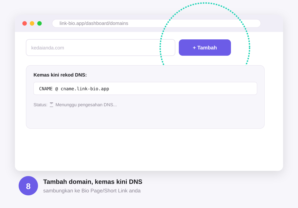 Langkah 8: Sambungkan Custom Domain