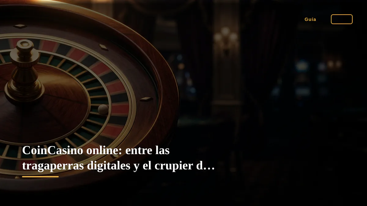 CoinCasino online: entre las tragaperras digitales y el crupier de barrio