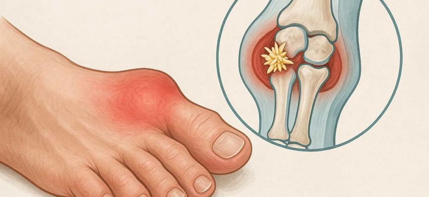 Подагра: причины, симптомы и диета при подагре
