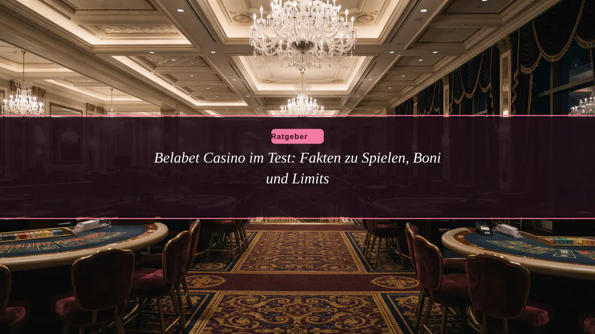 Belabet Casino im Test: Fakten zu Spielen, Boni und Limits