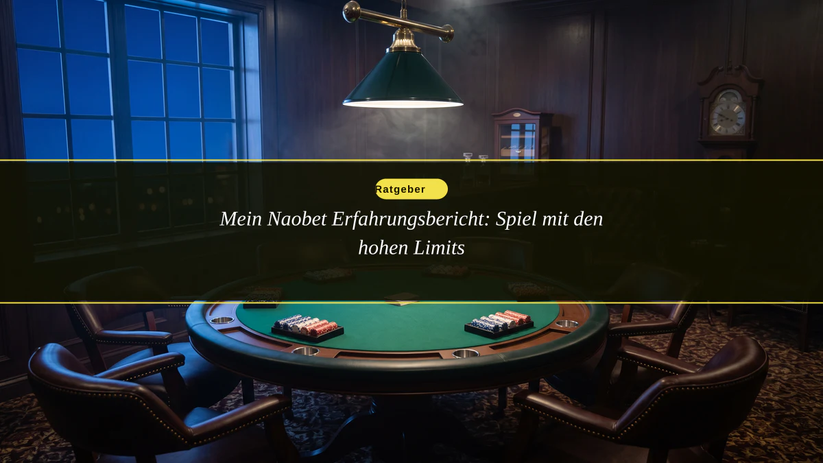 Mein Naobet Erfahrungsbericht: Spiel mit den hohen Limits