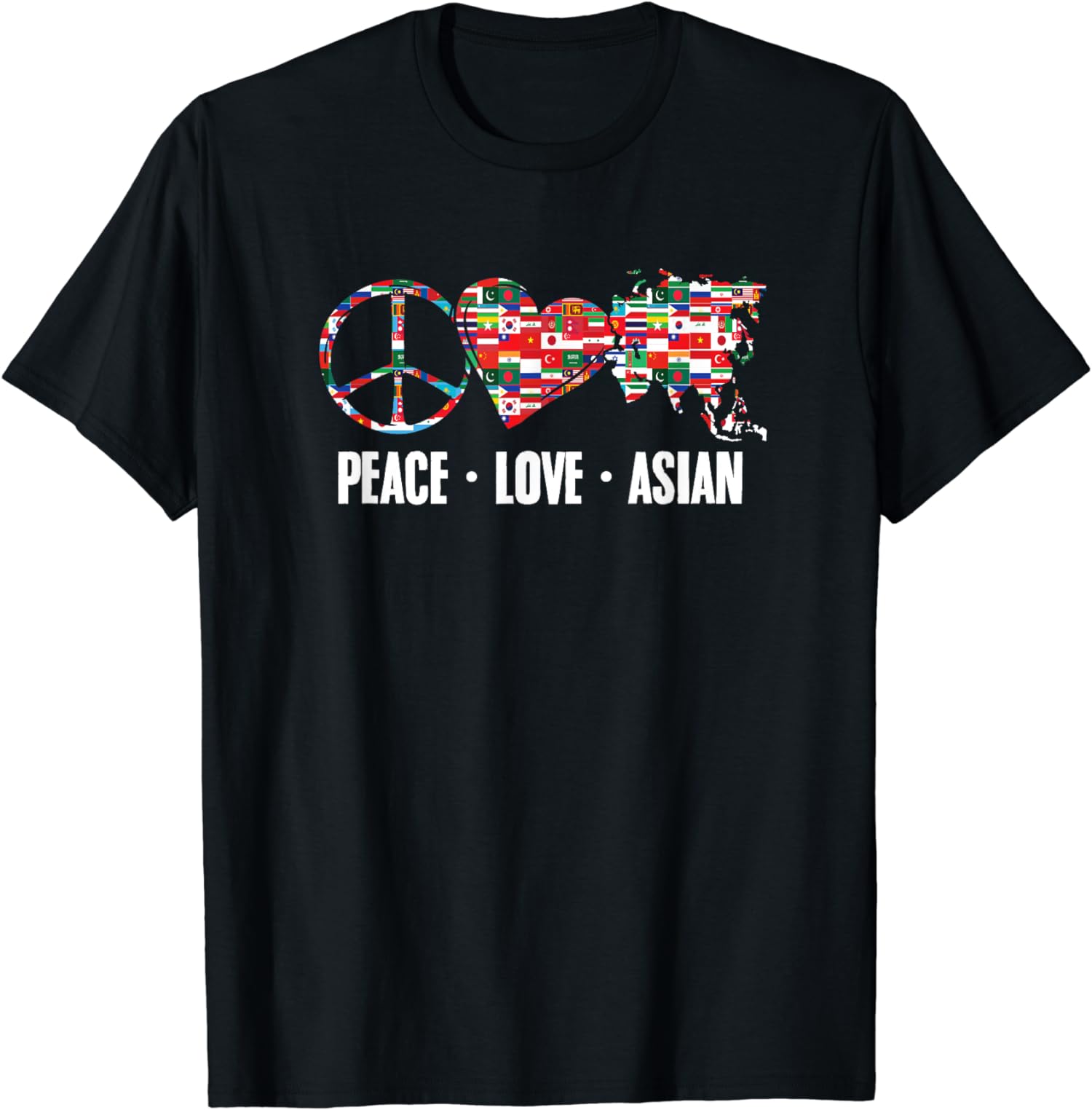 Asian Map Flag Asian American Pacific Islander Unisex T-Shirt