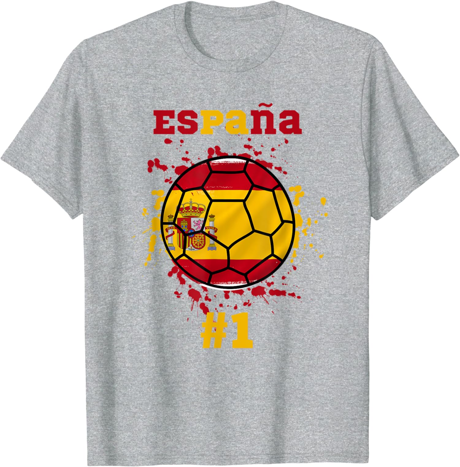 Spain Soccer Ball Espana Flag Spanish Fan Jersey Unisex T-Shirt