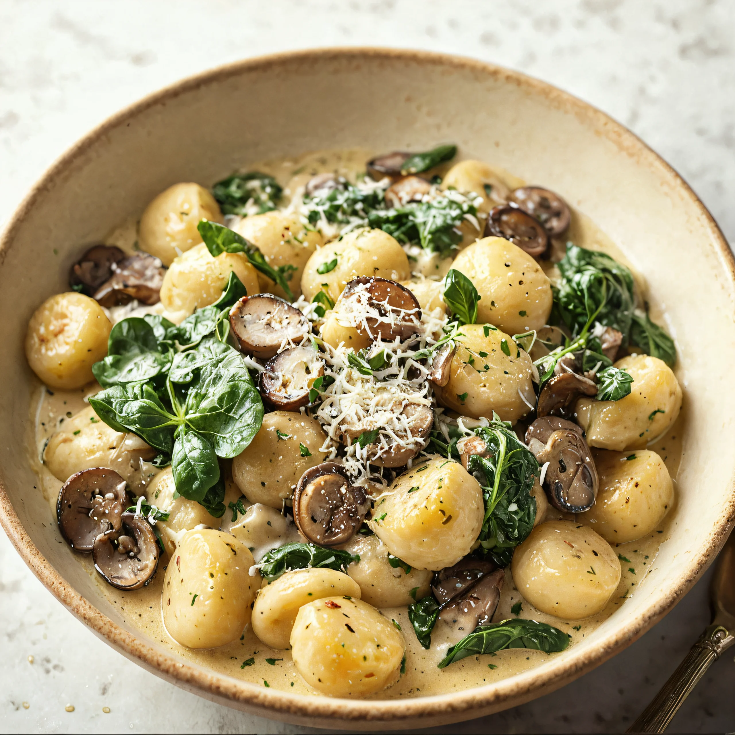 Spinach and Mushroom Gnocchi Recipe