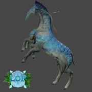 Official LoP Lowpoly Direhorse Posed Render Including Final Texture