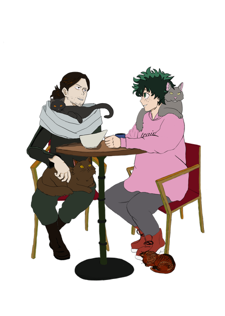 Eraserhead Midoriya Izuku Cat Cafe