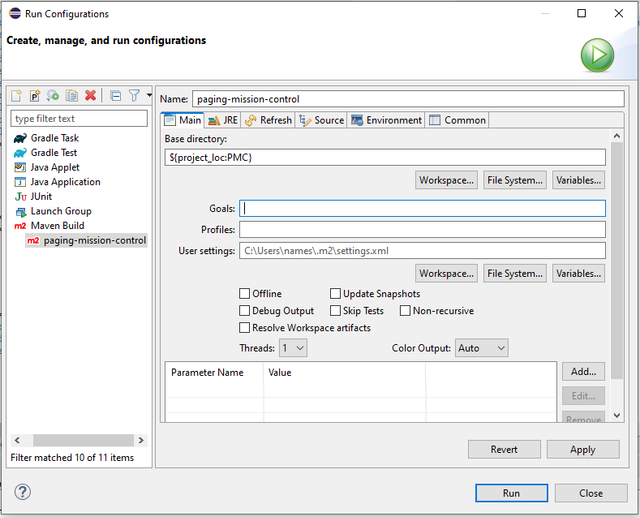Maven-Run-Configurations