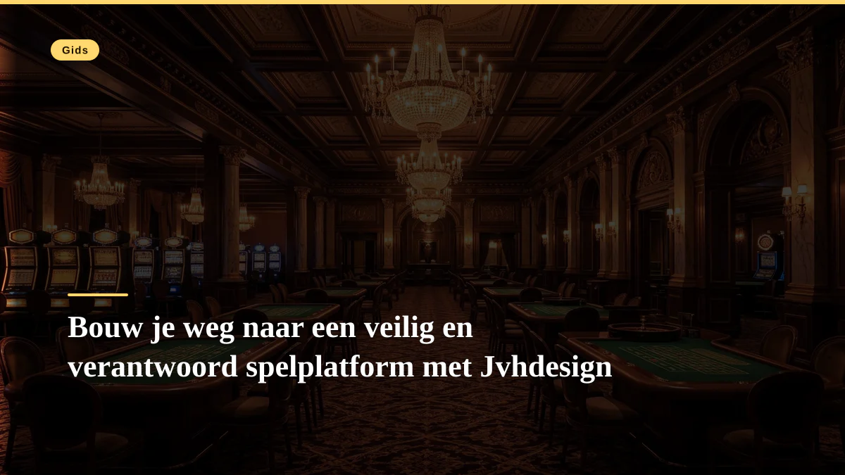 Bouw je weg naar een veilig en verantwoord spelplatform met Jvhdesign