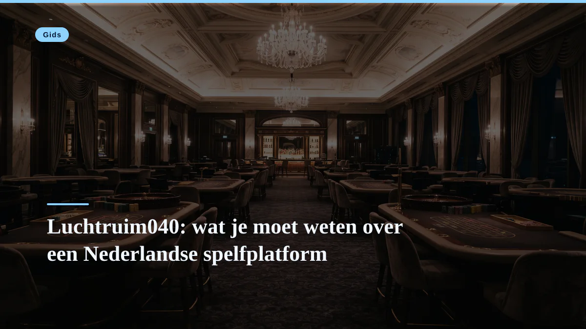 Luchtruim040: wat je moet weten over een Nederlandse spelfplatform