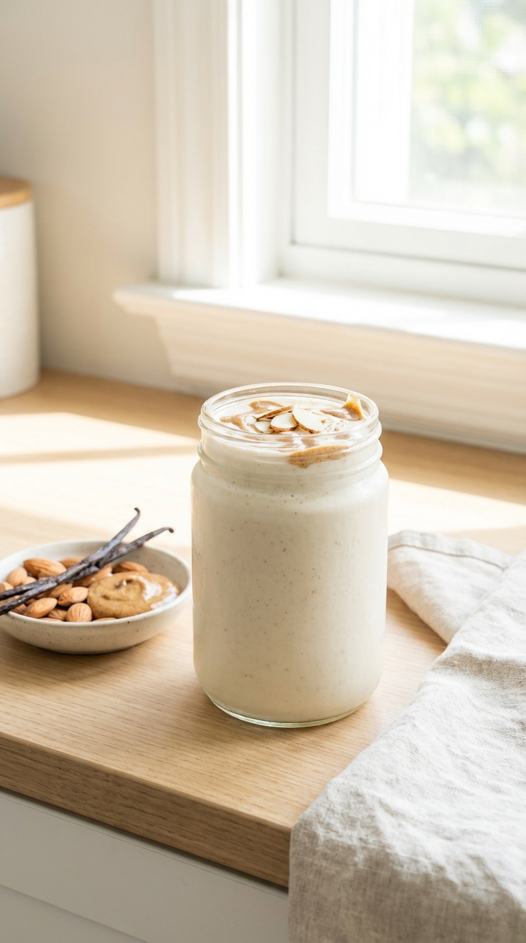 Vanilla Almond Butter Frosty — Five Ingredients or Less