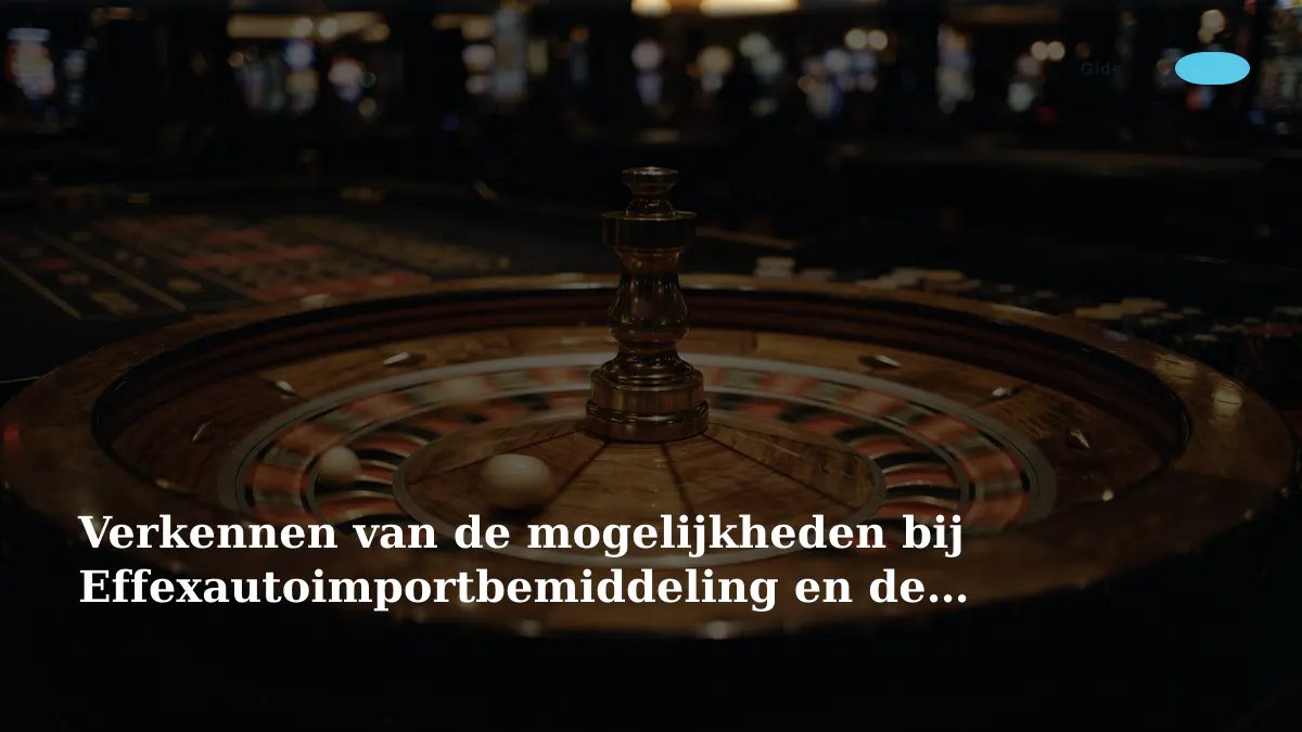 Verkennen van de mogelijkheden bij Effexautoimportbemiddeling en de markt