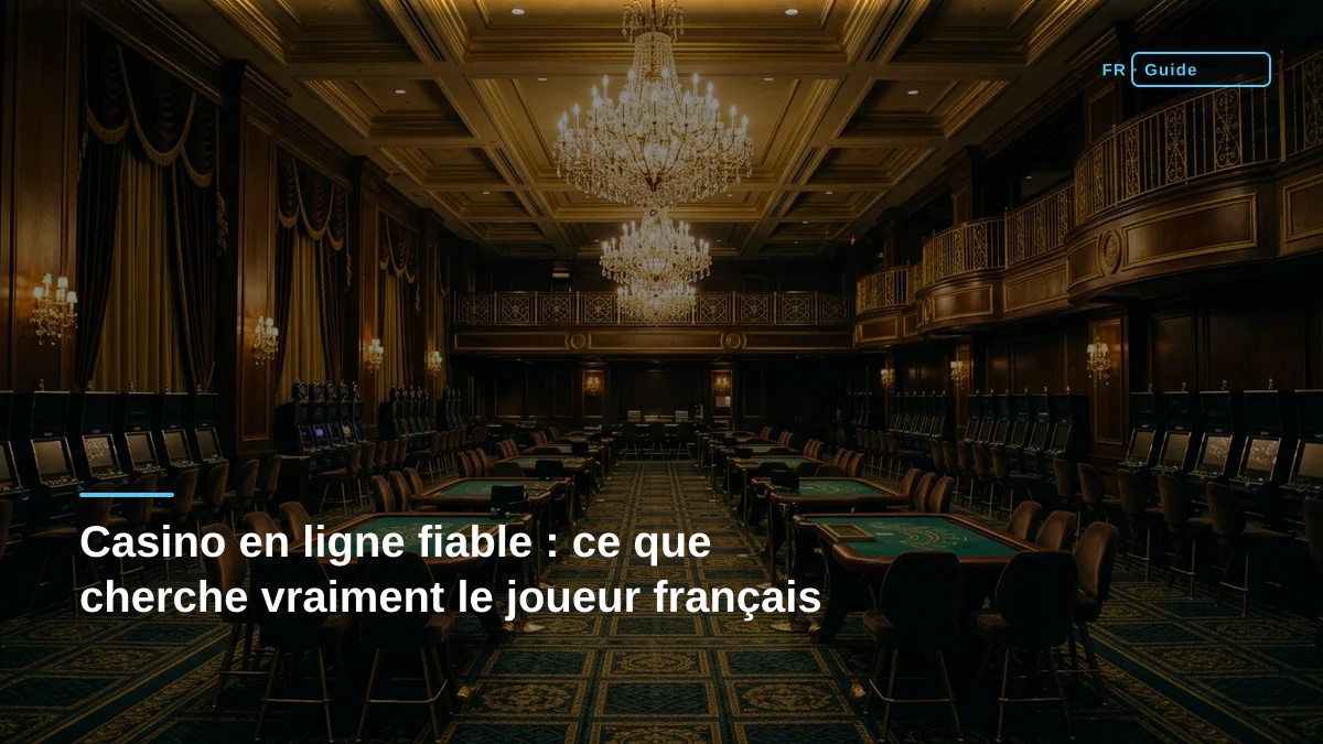Casino en ligne fiable : ce que cherche vraiment le joueur français