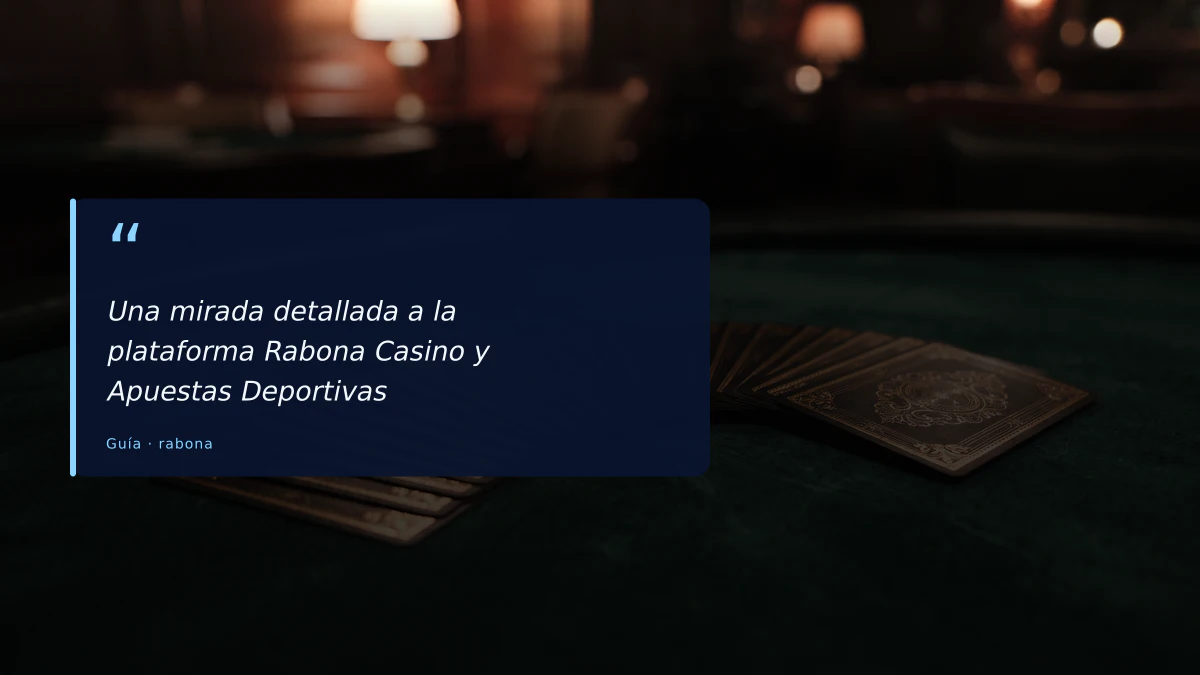 Una mirada detallada a la plataforma Rabona Casino y Apuestas Deportivas