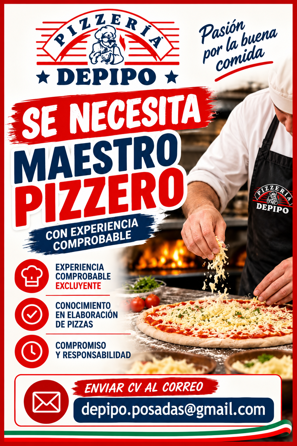 Se busca Maestro Pizzero en Posadas