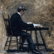 Between Rounds Study for the Timer by Thomas Eakins