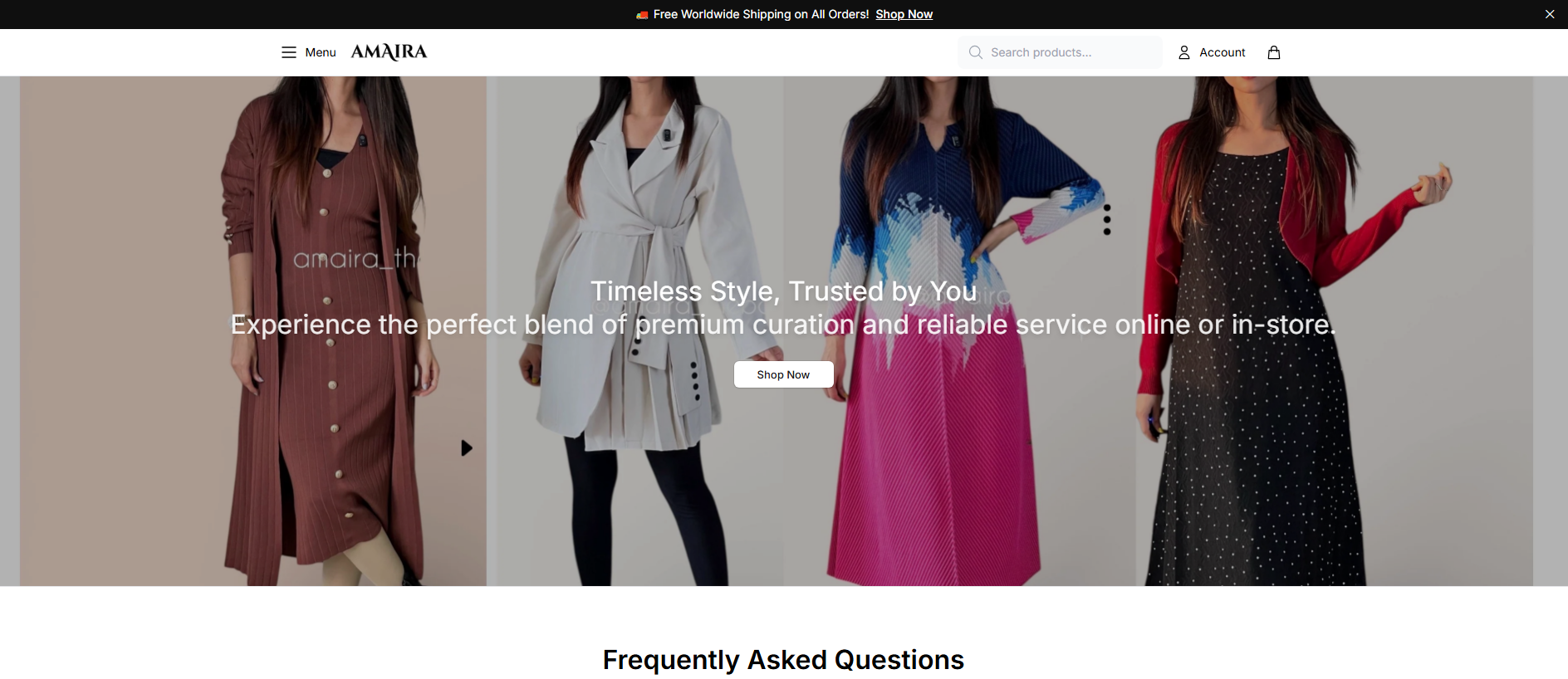 Stored capture of amairafashion.shop