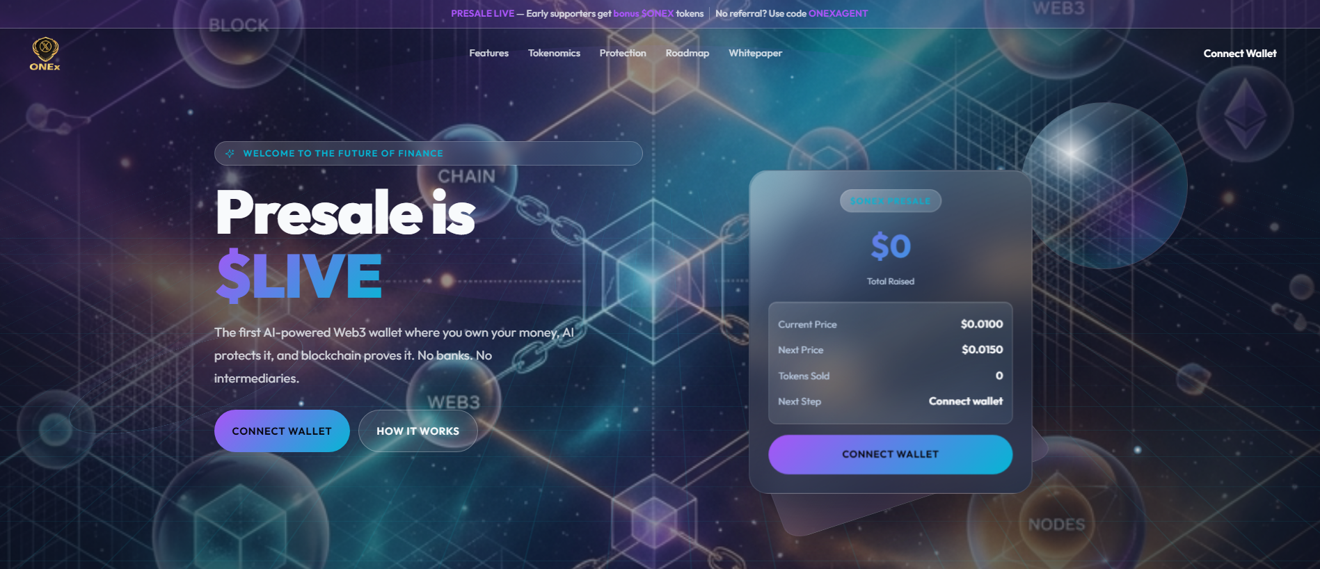 Screenshot of onexweb3.com