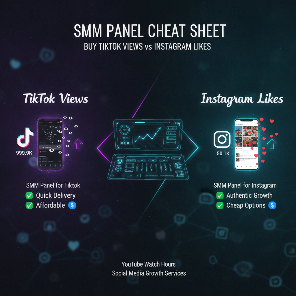 Buy TikTok Views vs Instagram Likes: Your SMM Panel Cheat Sheet