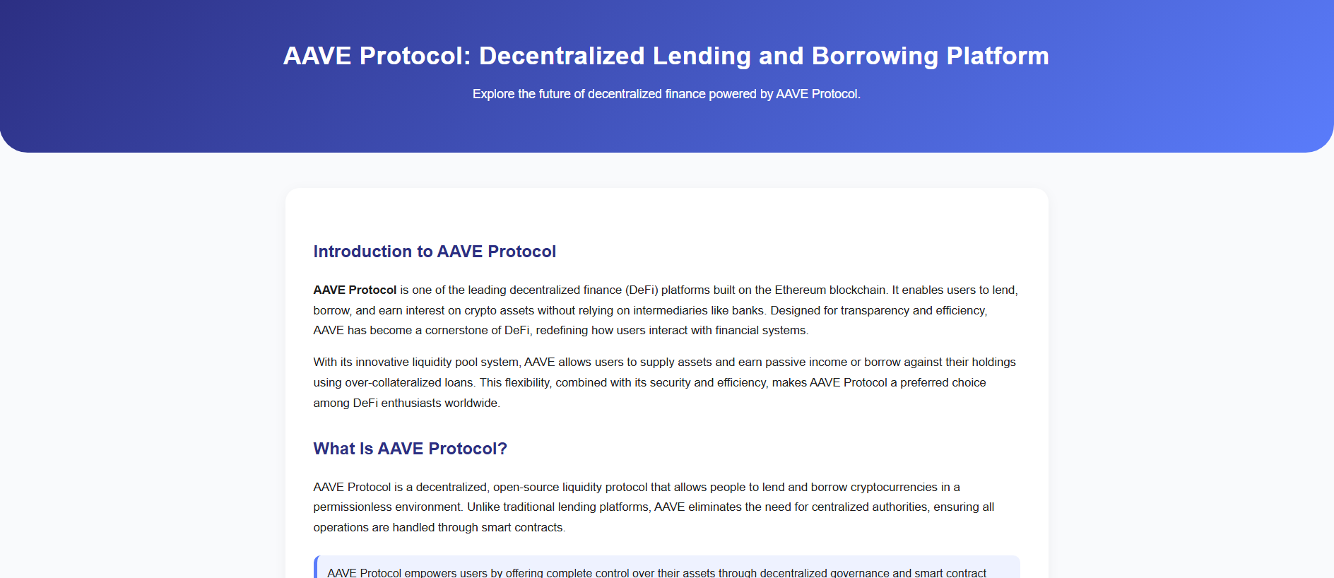 Stored capture of aave-protocoll.pages.dev
